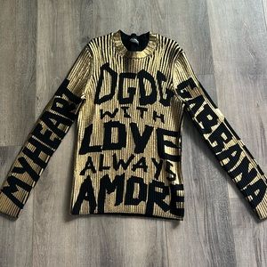Dolce & Gabanna Gold Sweater